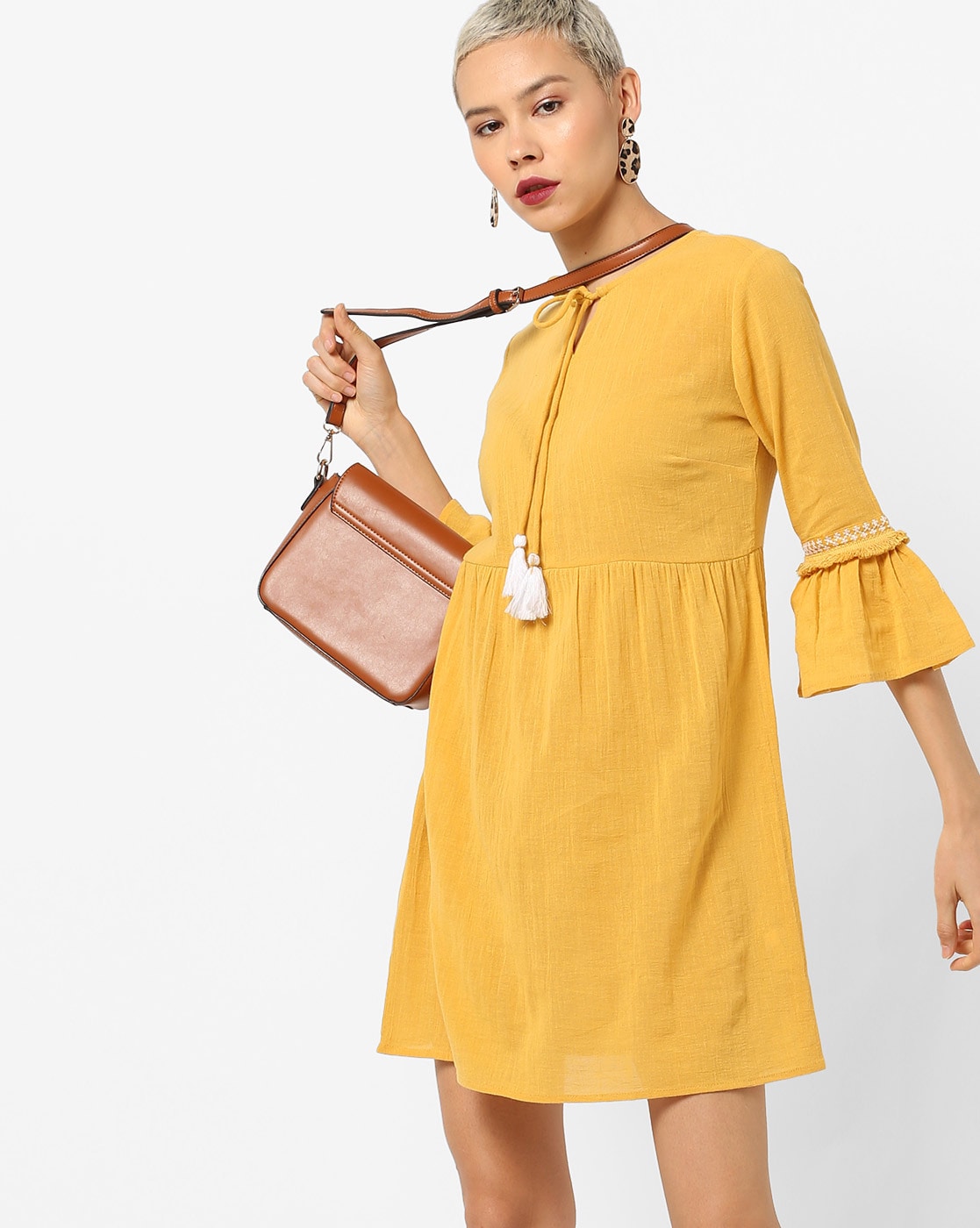 Buy ajio yellow dress - In stock