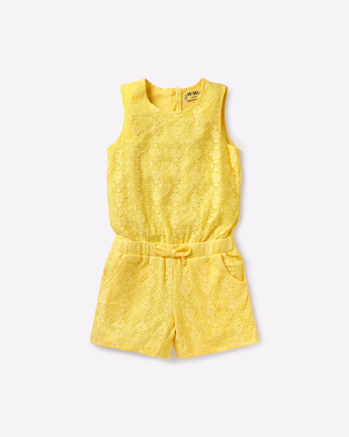 yellow lace playsuit