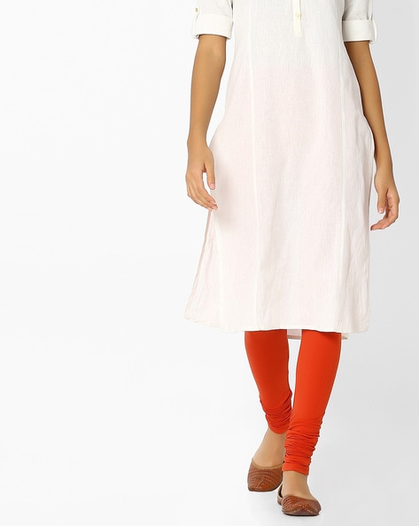 Aggregate 75+ white kurti with orange leggings latest