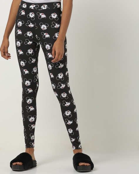 Disney Mickey Mouse & Minnie Mouse Mirrored Leggings | Hot Topic