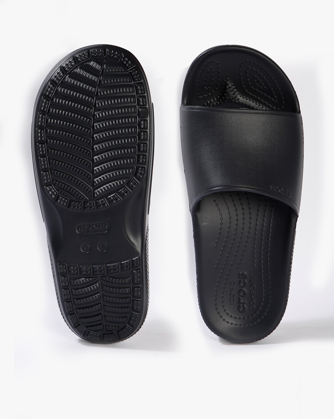 crocs open toe sliders