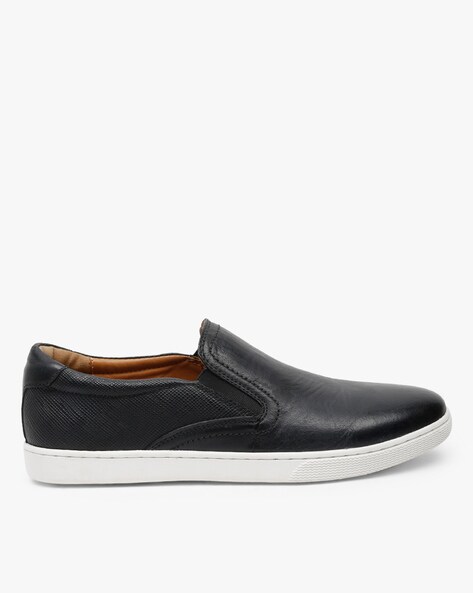 Black store leather plimsolls