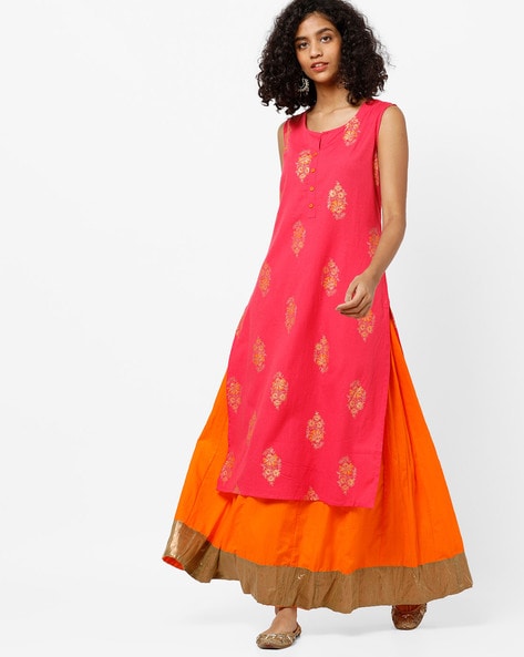 kurta with flared skirt