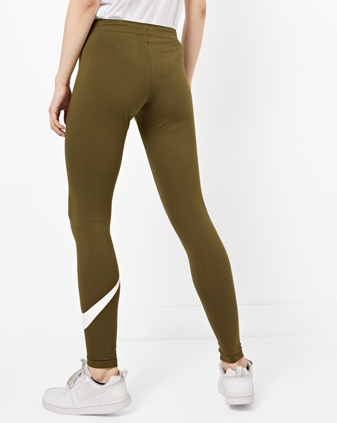 olive green nike tights