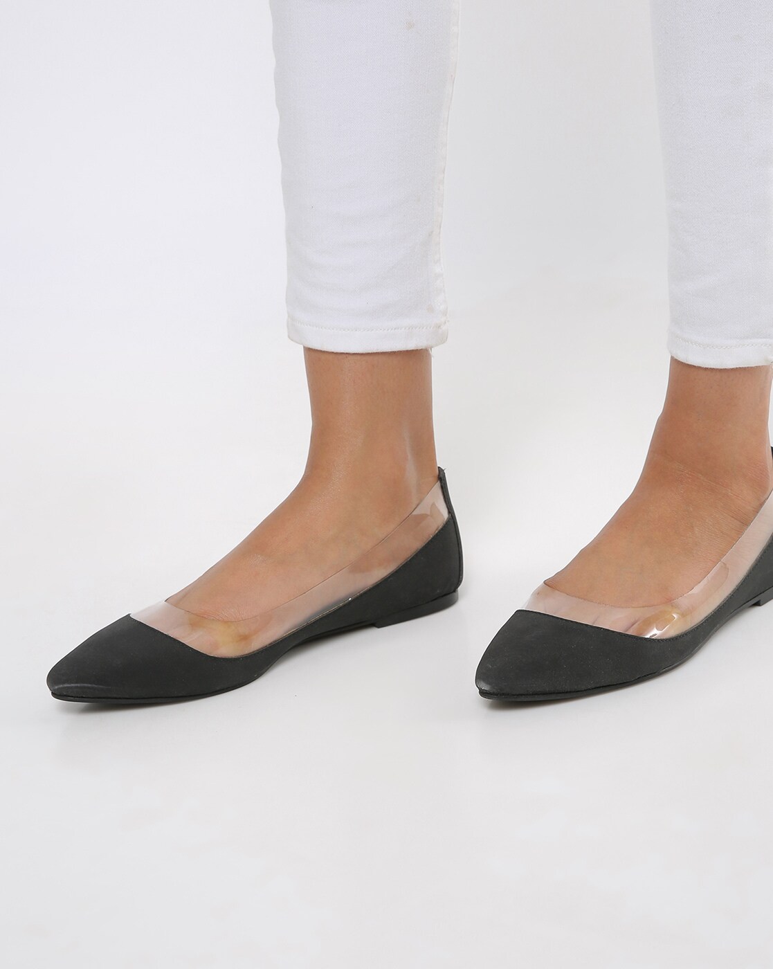 flat clear shoes