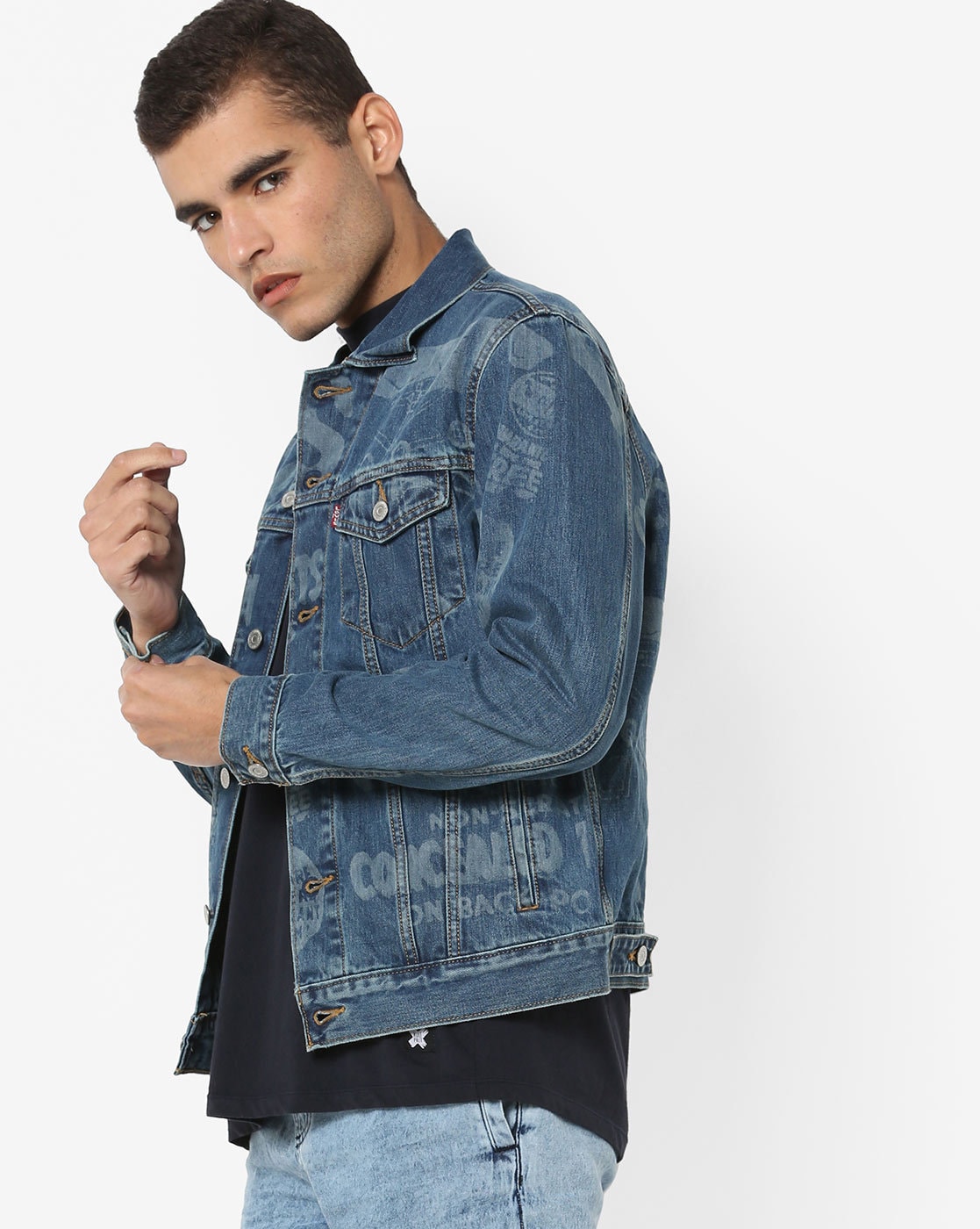 levis printed denim jacket