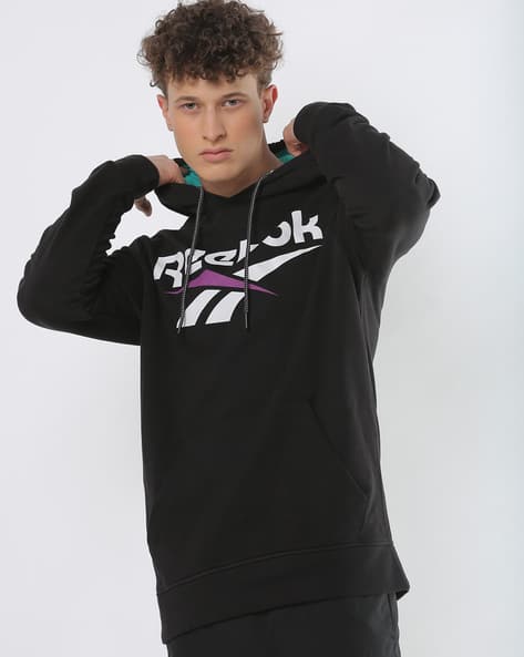 Printed Hoodie with Kangaroo Pocket