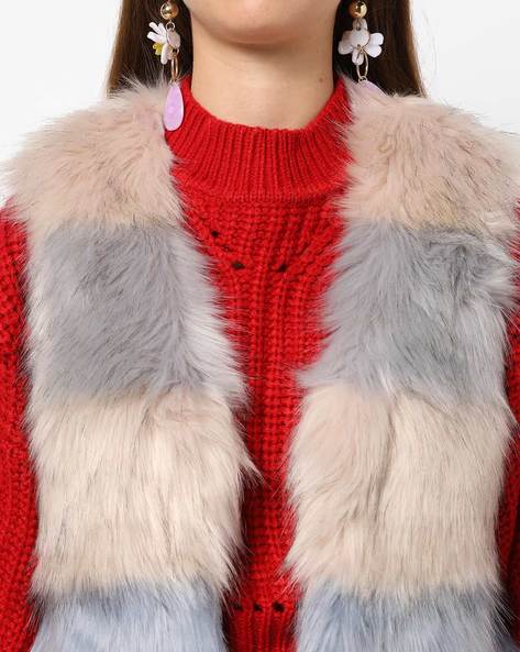 Solid Color Korean Fox Fur Jacket Sleeveless Fur Vest Real Fur Coats and  Jackets Women Waistcoat Office Lady Warm Short Fur Vest - AliExpress