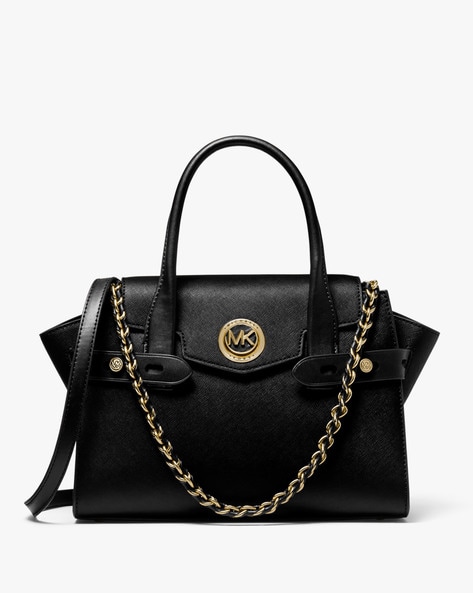 Buy Michael Kors Carmen Satchel with Detachable Strap Black Color Women AJIO LUXE