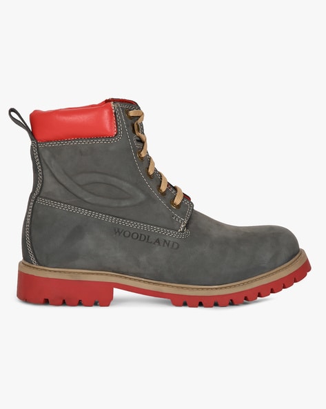 woodland red boots