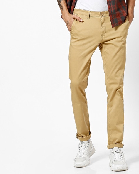 Buy Men Brown Slim Fit Solid Casual Trousers Online  660523  Allen Solly