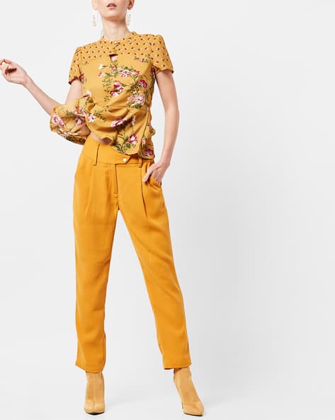 mustard yellow trousers