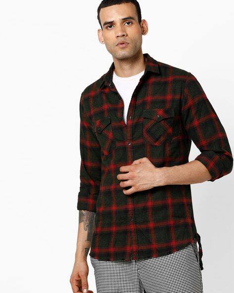 Buy Green Red Shirts for Men by AJIO Online