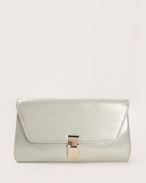 accessorize silver clutch