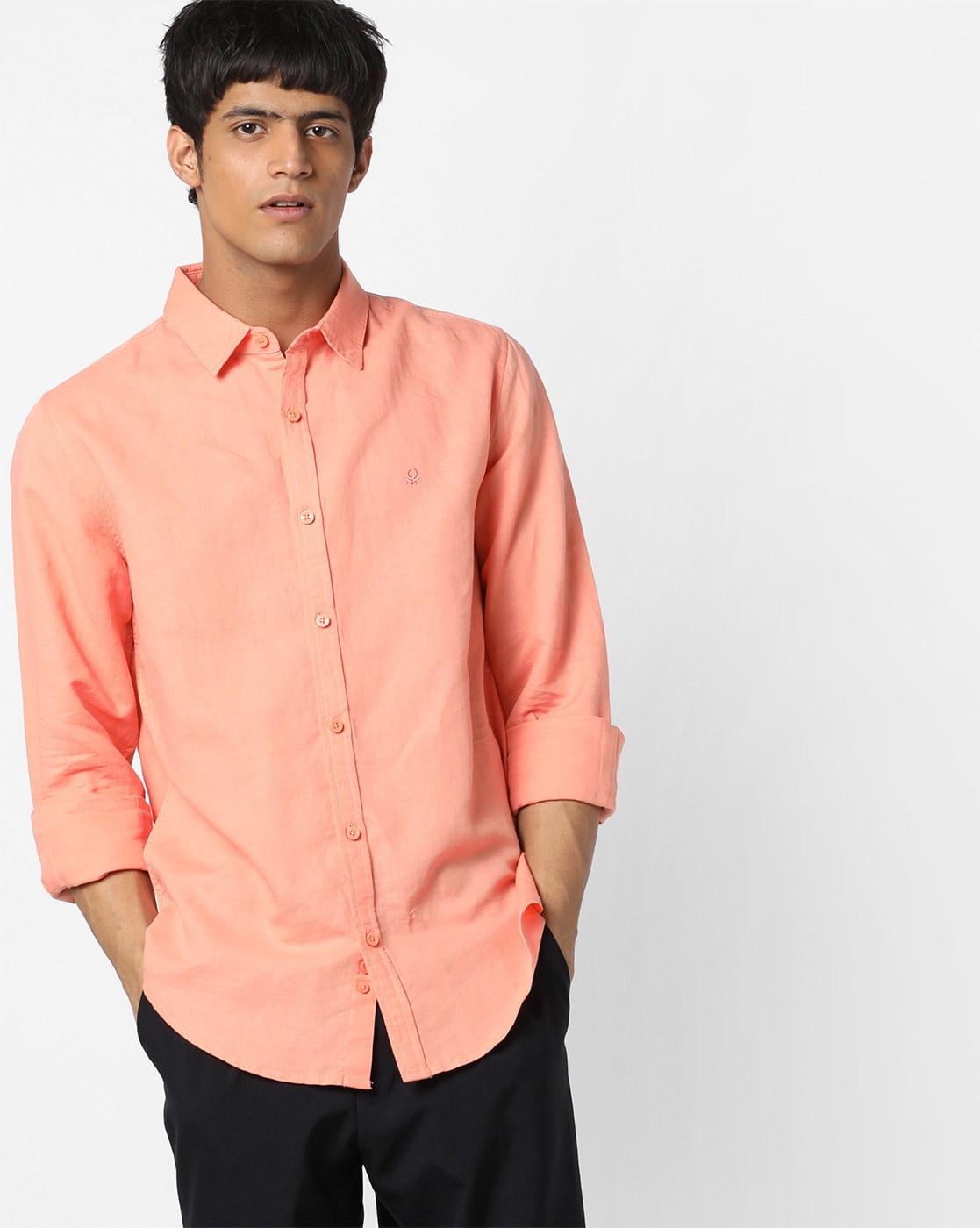 Buy Peach Shirts for Men by UNITED ...