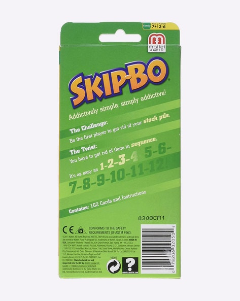Mattel Skip-Bo Card Game One Size Multi BRAND NEW