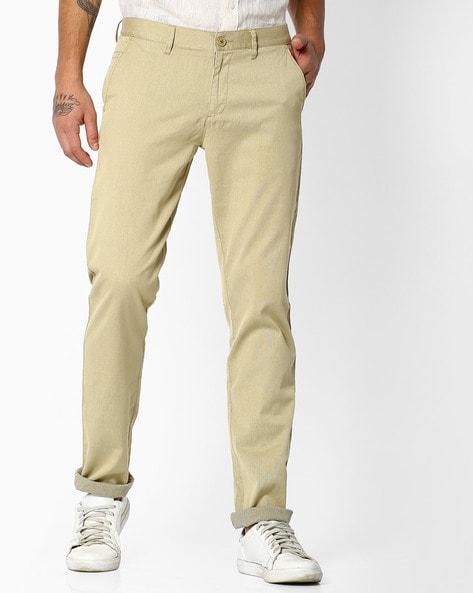 Buy Cream Trousers & Pants for Men by COOL COLORS Online | Ajio.com