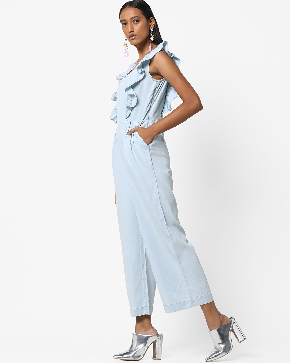 light blue jumpsuit womens