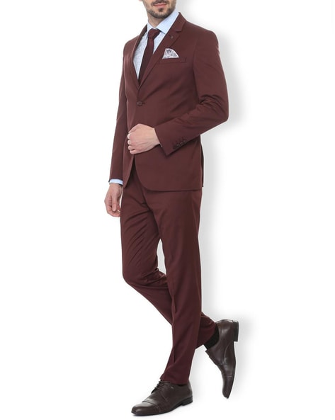 van heusen wine colour suit