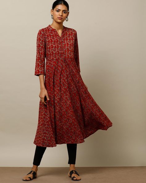 cotton flared kurta online shopping