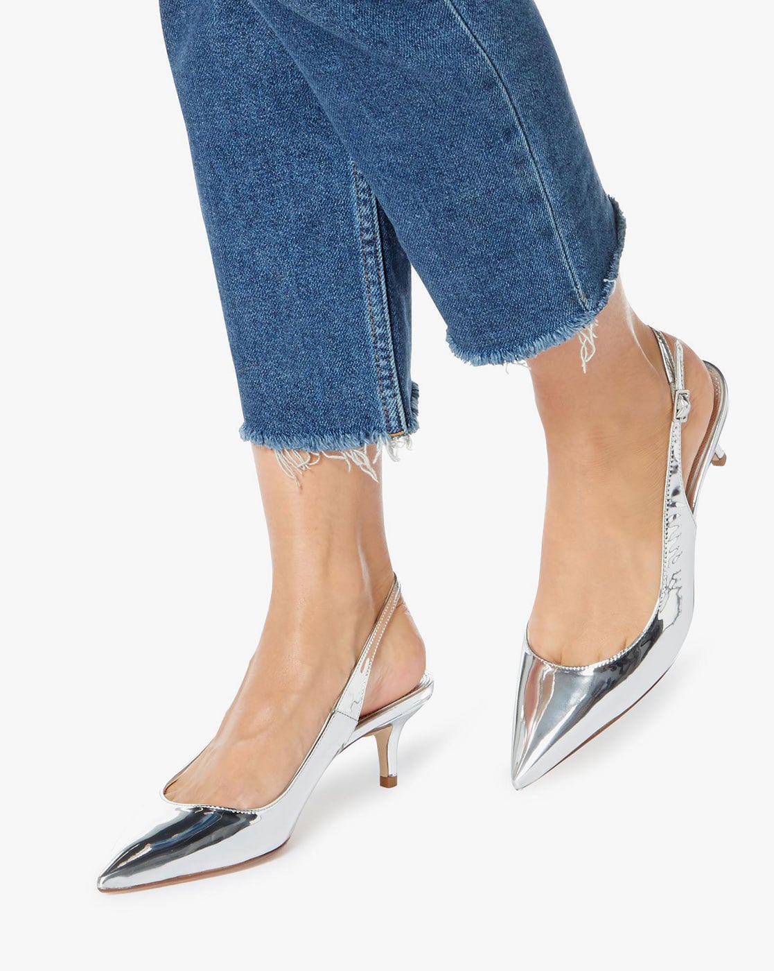 Buy Silver-Toned Heeled Shoes for Women 