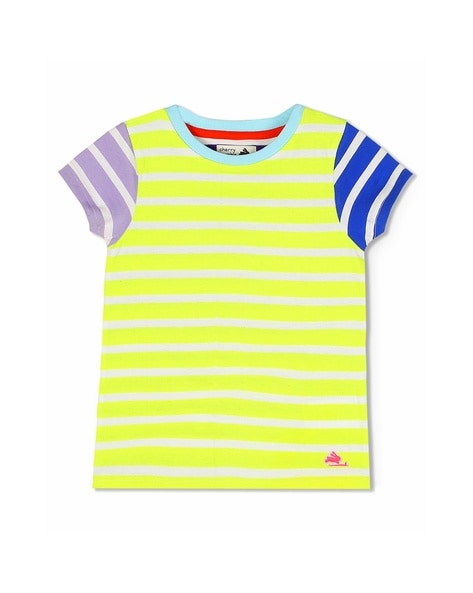 Cherry Crumble Colourblock Striped Round-Neck T-shirt