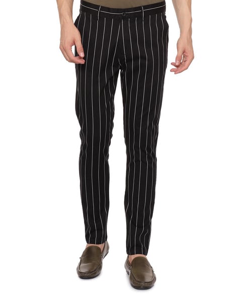 black striped trousers mens