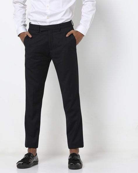 Buy US Polo Assn Men Grey Super Slim Fit Solid Formal Trousers  Trousers  for Men 7148132  Myntra