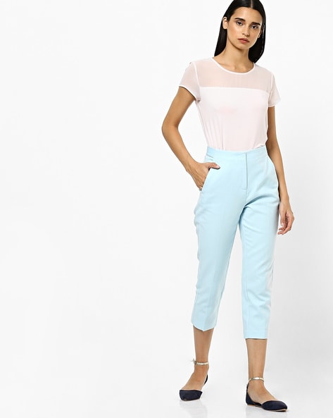 sky blue pants for ladies