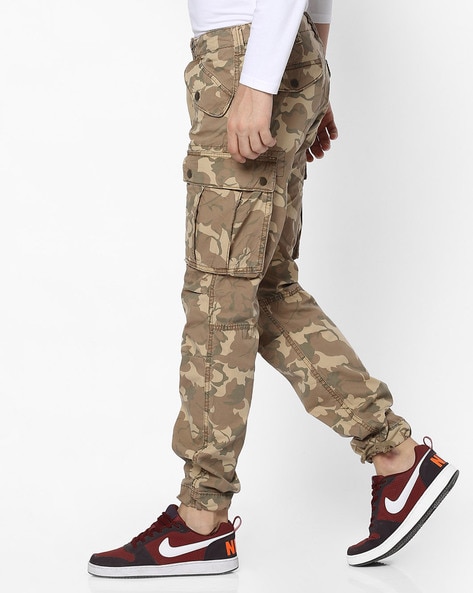 Madmext Blue Camouflage Cargo Trousers