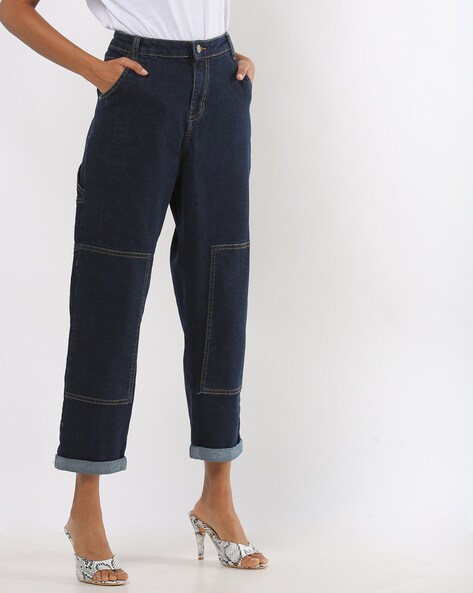 navy boyfriend jeans