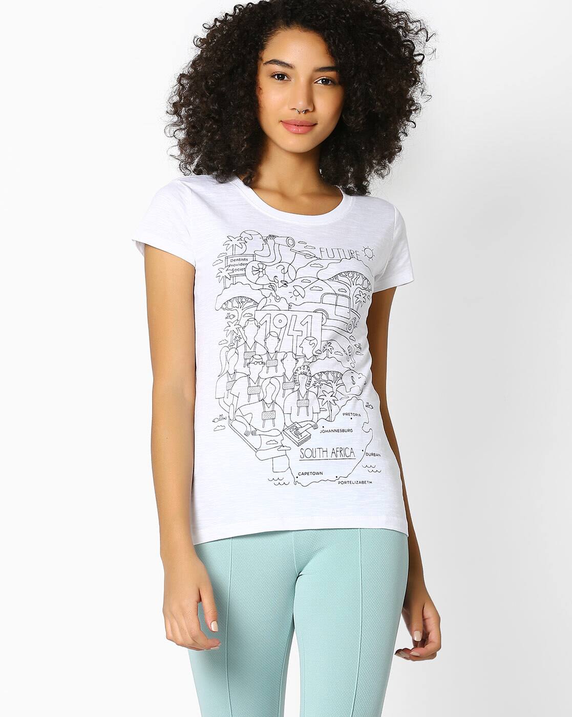 doodle print t shirt