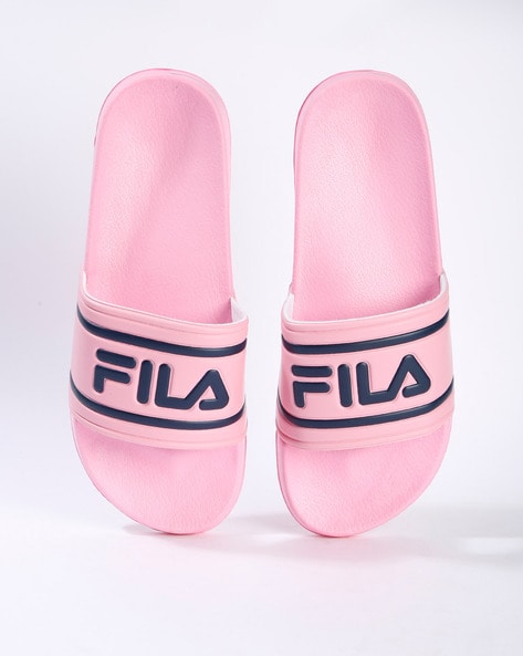 Pink hot sale fila sliders