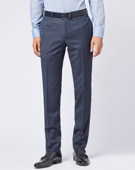 Buy Men Slim Fit Low-Rise Trousers Online at Best Prices in India - JioMart.