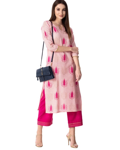 Floral Straight Kurta with Pants
