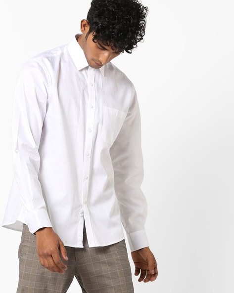 mens white patterned shirt