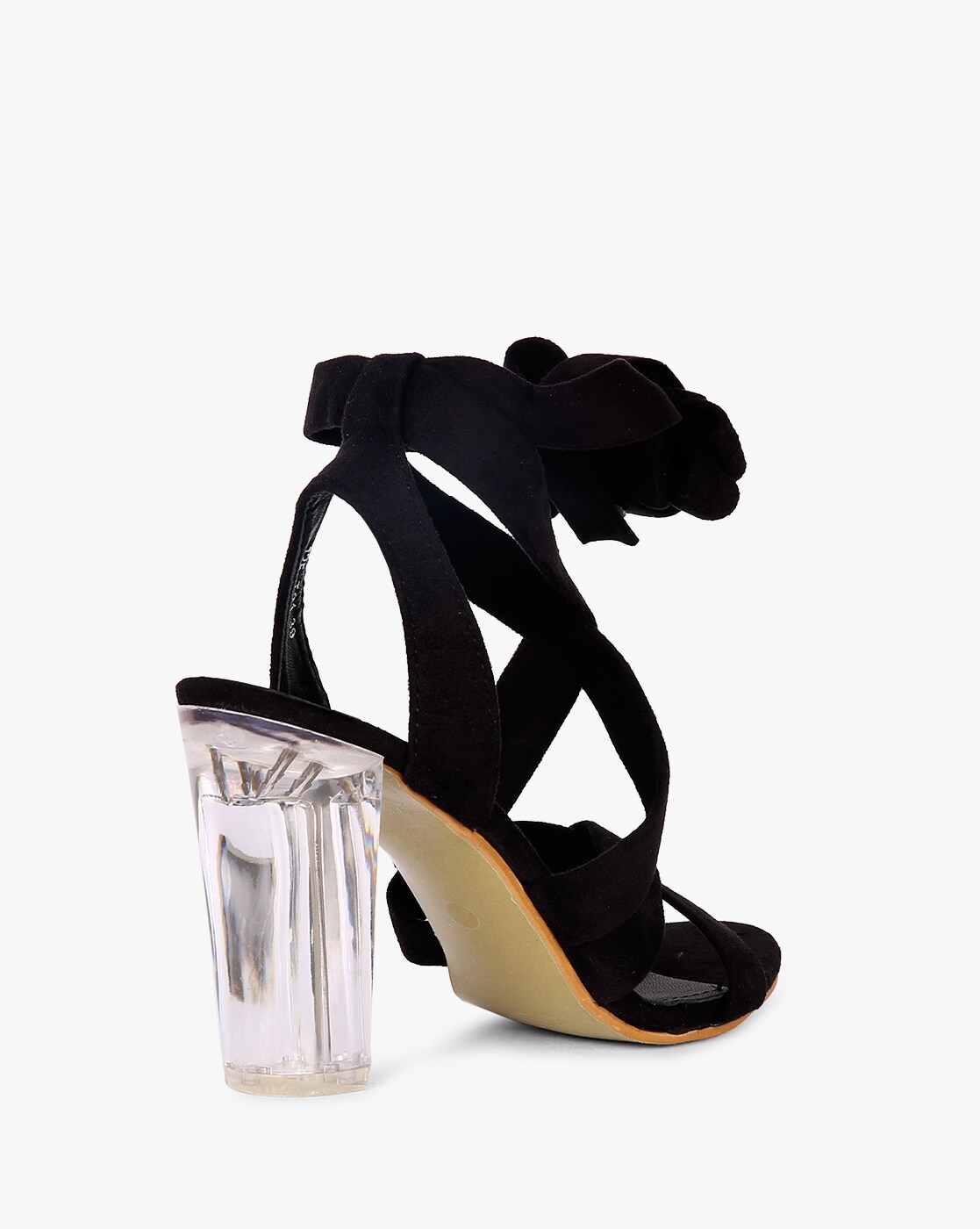 Ankle-tie sandals - Black - Ladies | H&M IN