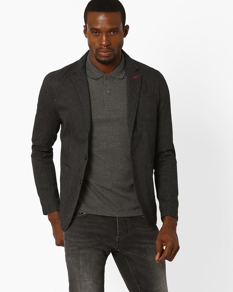 charcoal grey blazer men