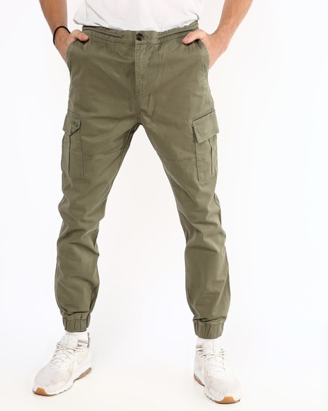 High-Rise Cinched Baggy Cargo Pants
