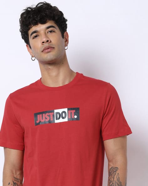 nike just do it red t shirt