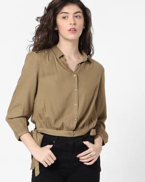 Buy Brown Shirts for Women by ONLY 