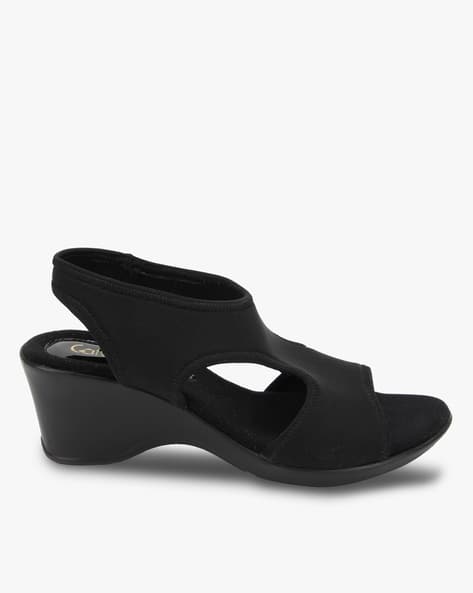 Peep-Toe Wedges with Cutouts