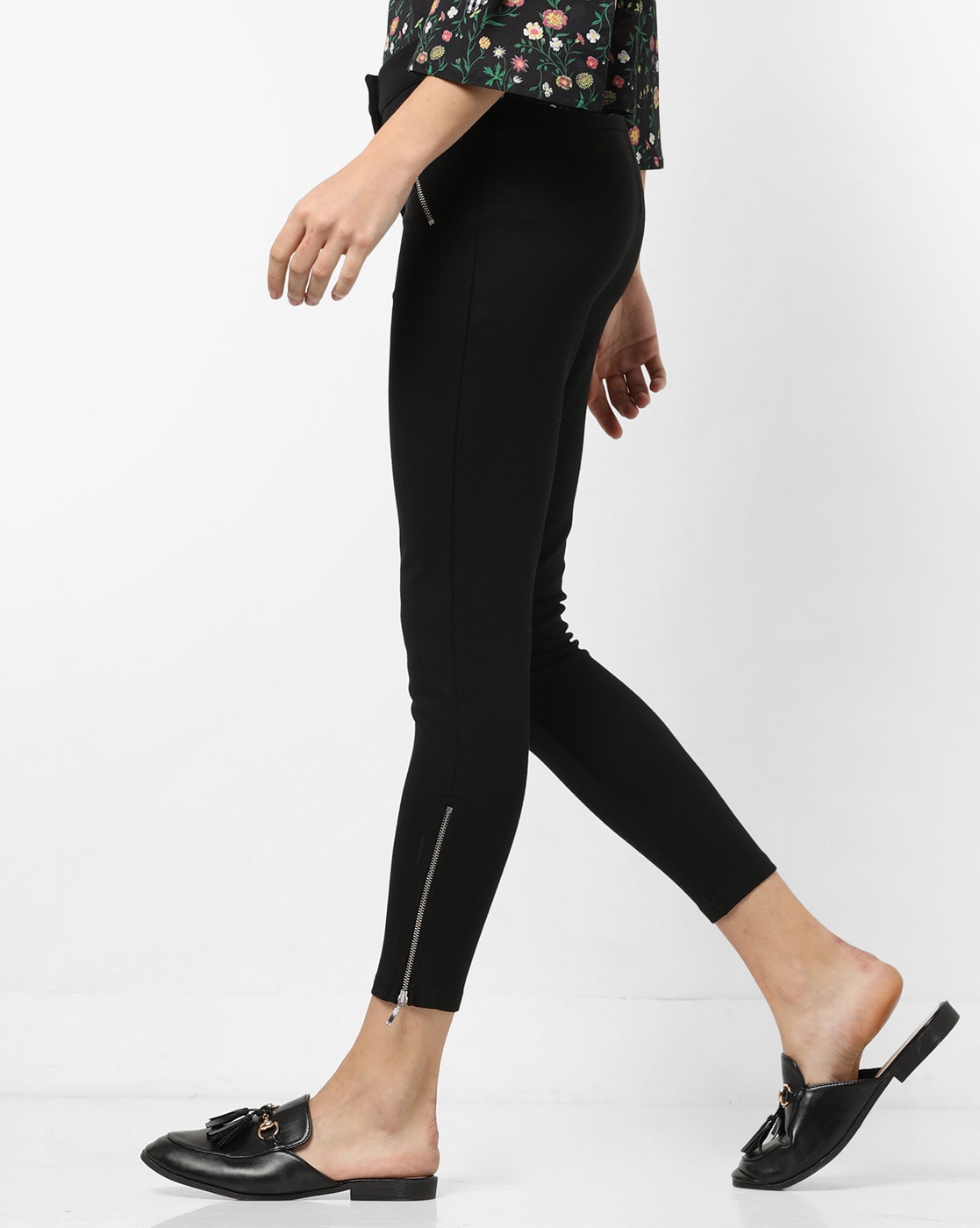 Buy Alacati Ring Zipper Detail Side Stripe Leggings Online
