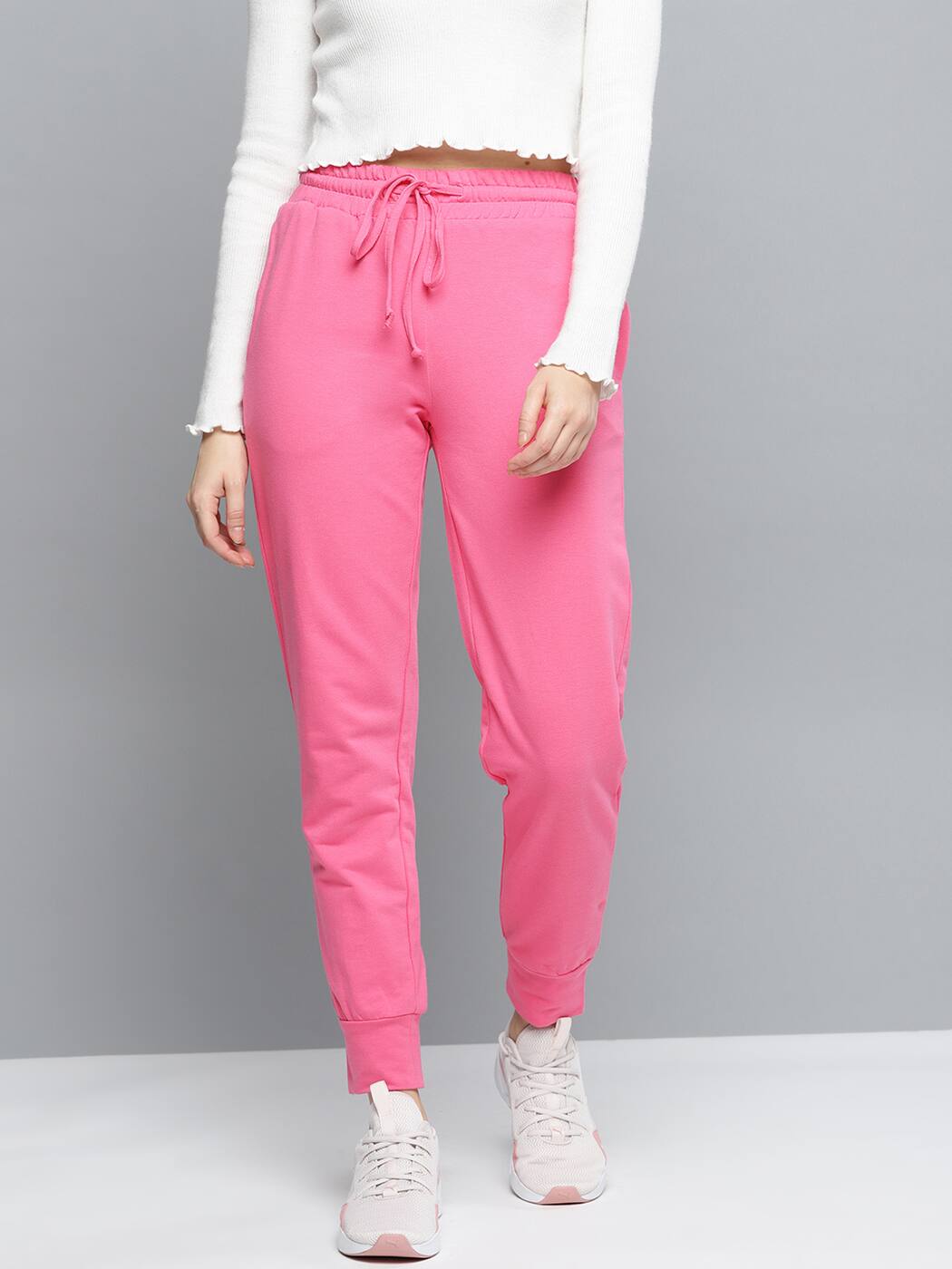 pink track pants womens