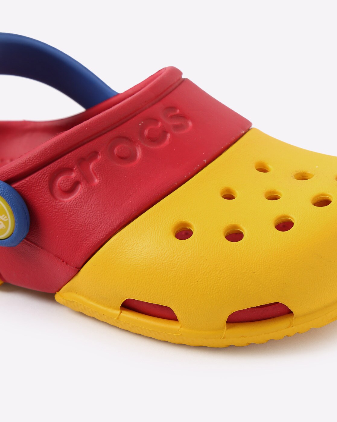 red and yellow crocs