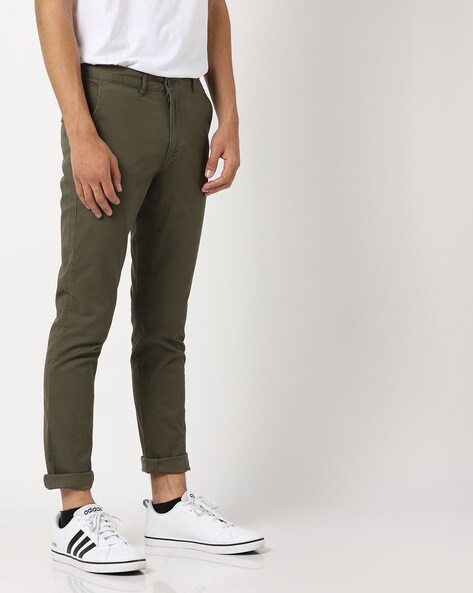 Buy Olive Green Trousers & Pants for Men by AJIO Online