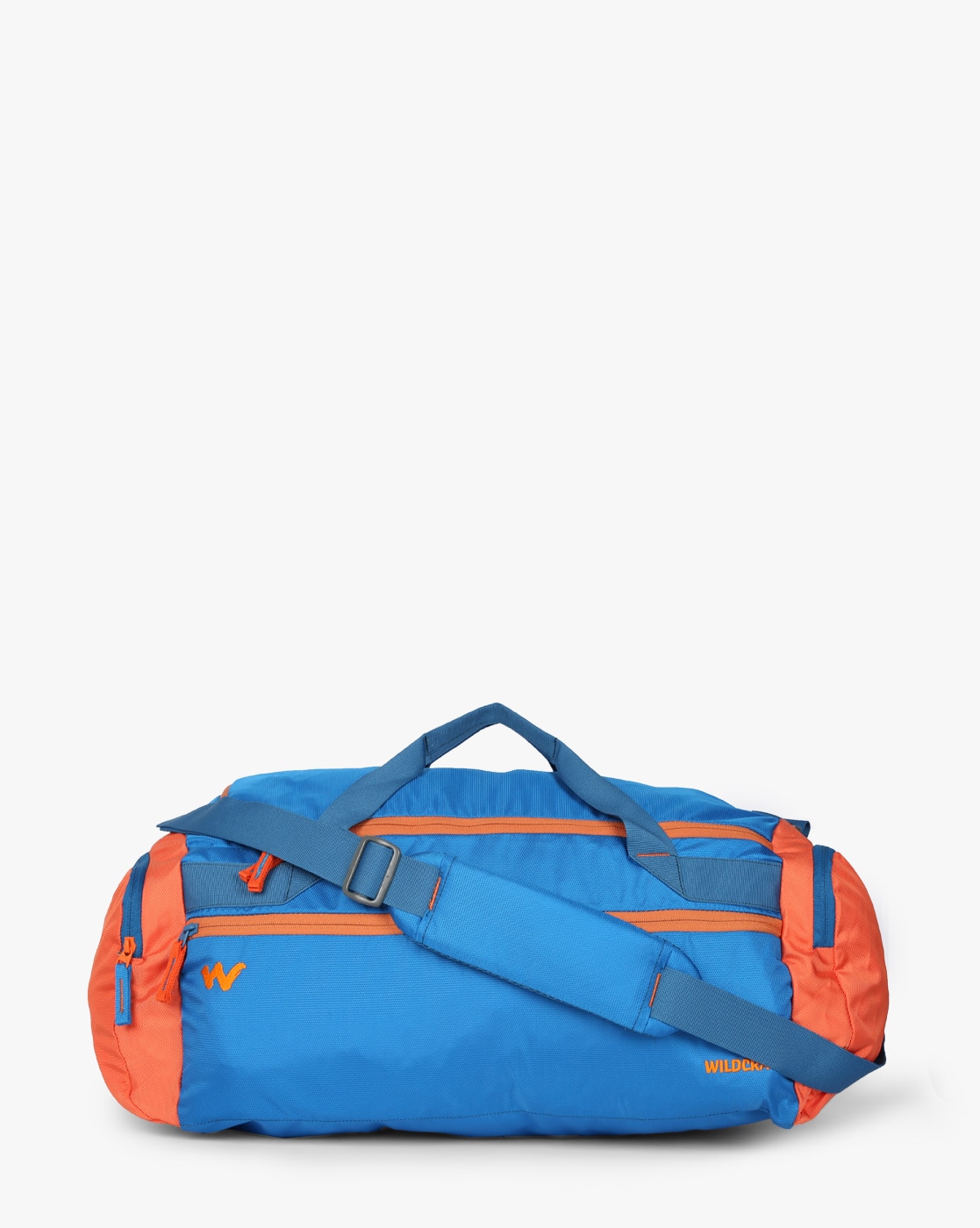 Buy Blue & Orange Wildcraft Gym Duffel Bag with Adjustable Strap | AJIO