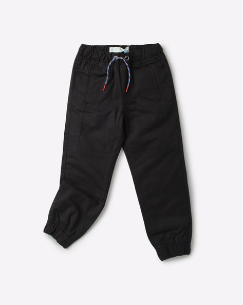 Flat-Front Joggers with Drawstring