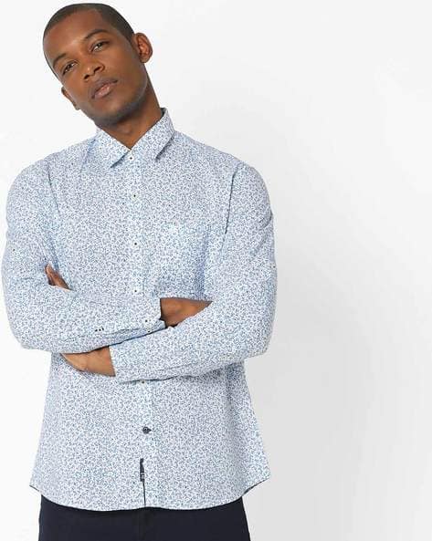 Buy Off-White \u0026 Blue Shirts for Men by 