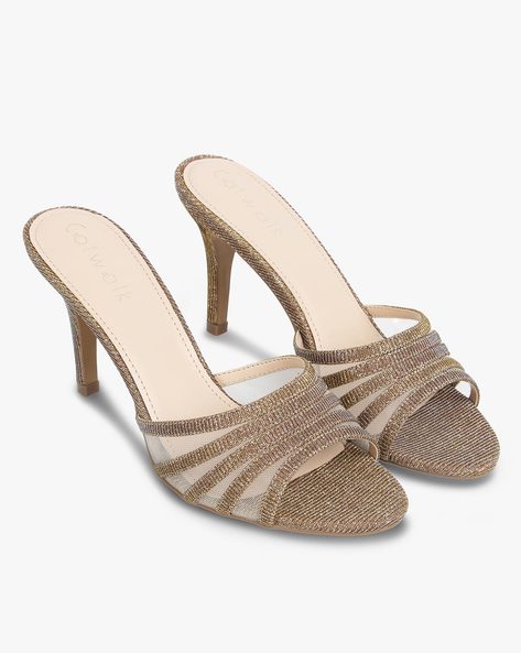 Catwalk golden outlet heels